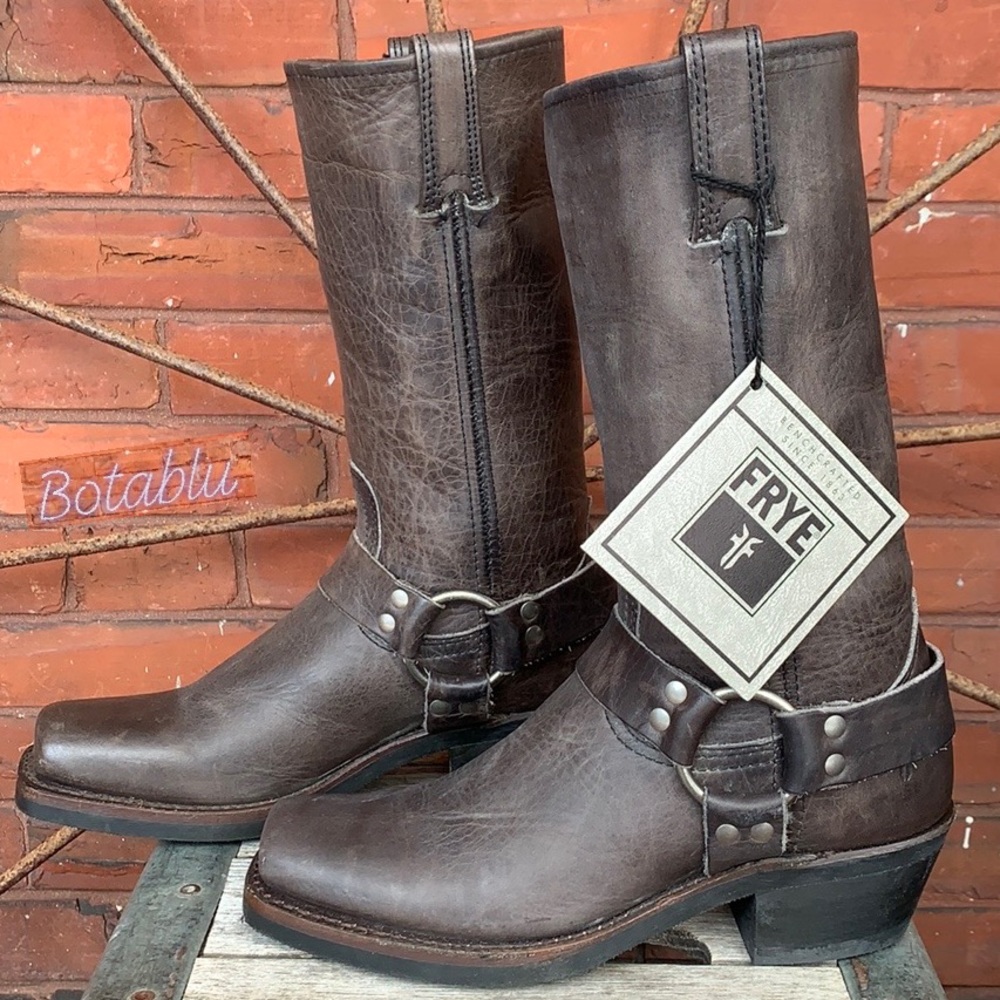 FRYE NEW! Harness 12R Smoke Gray Moto Boots 7